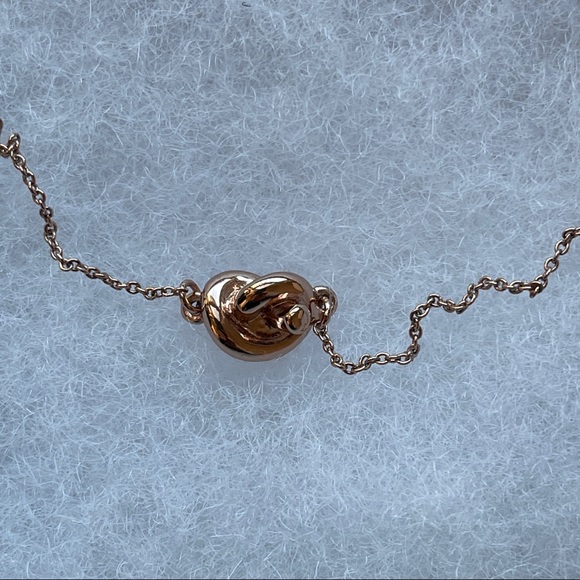 Kate Spade Sailor Knot mini pendant necklace in rose gold - Picture 2 of 10